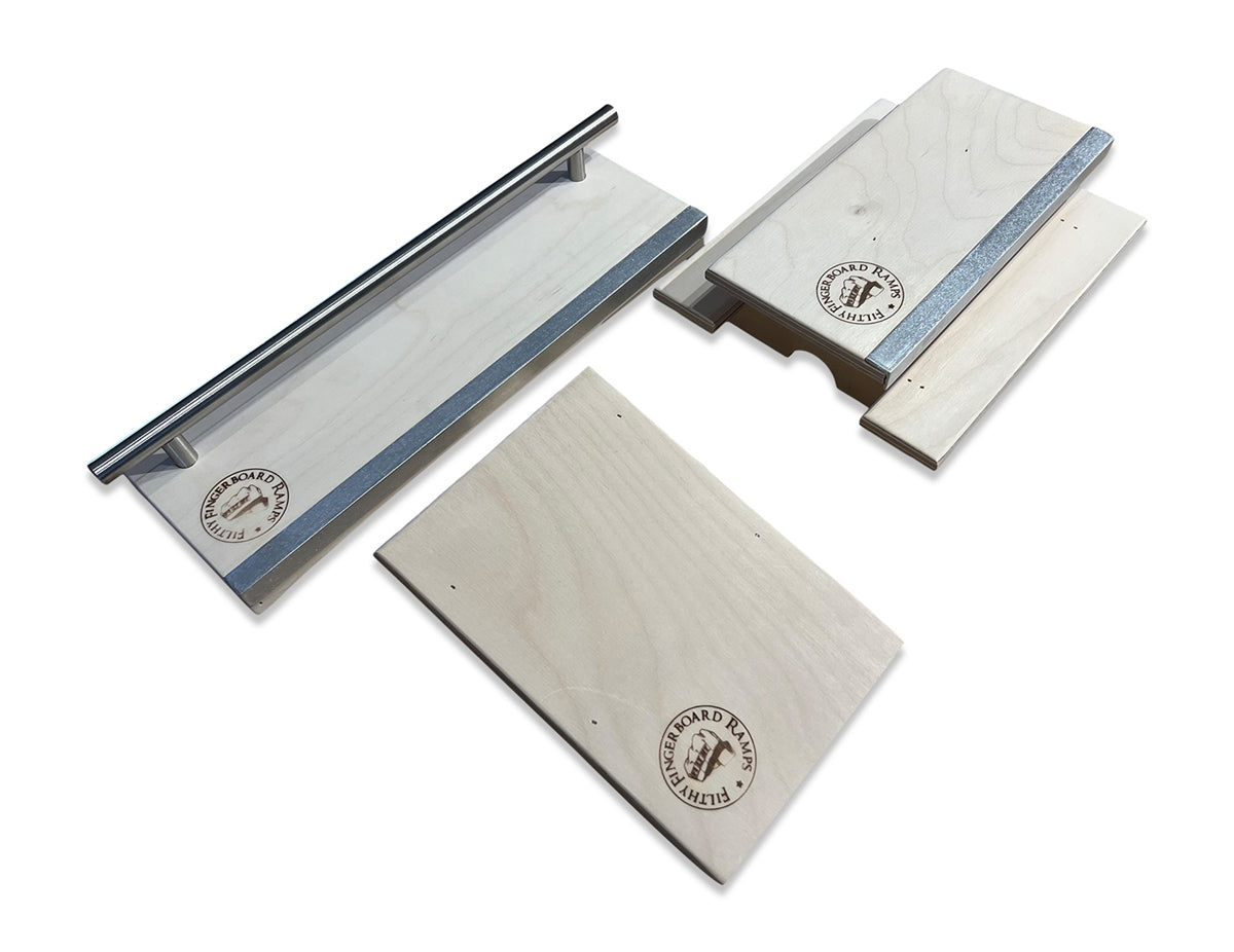 Filthy Fingerboard Ramps - Combo with Mini Table, Kicker and Manual Pad with Rail