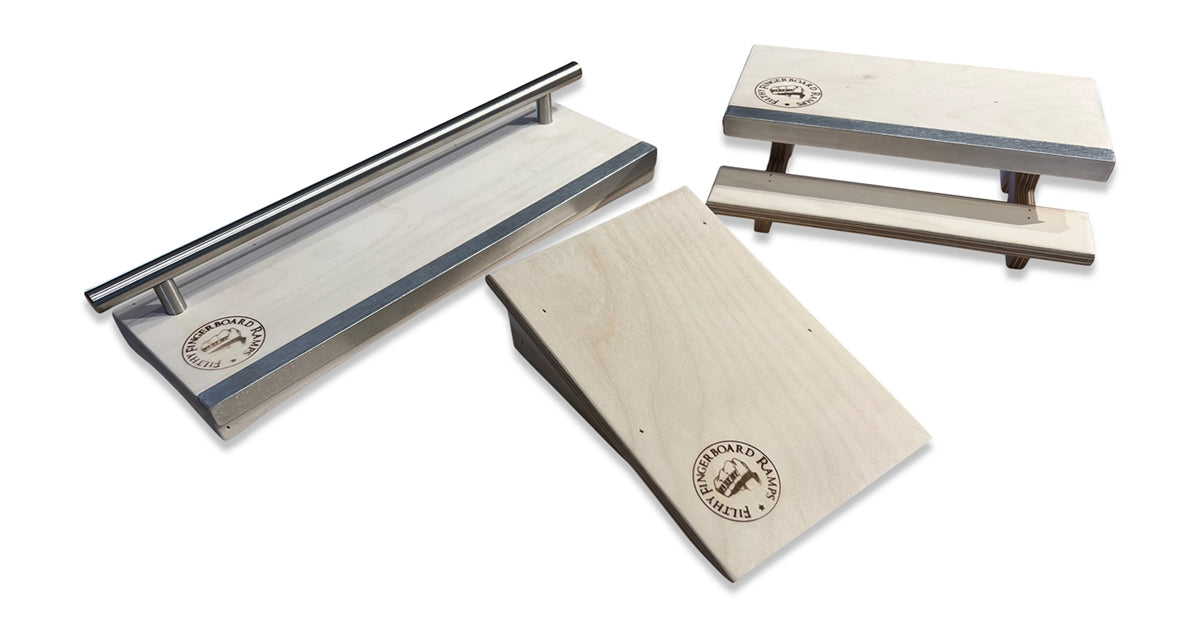 Filthy Fingerboard Ramps - Combo with Mini Table, Kicker and Manual Pad with Rail