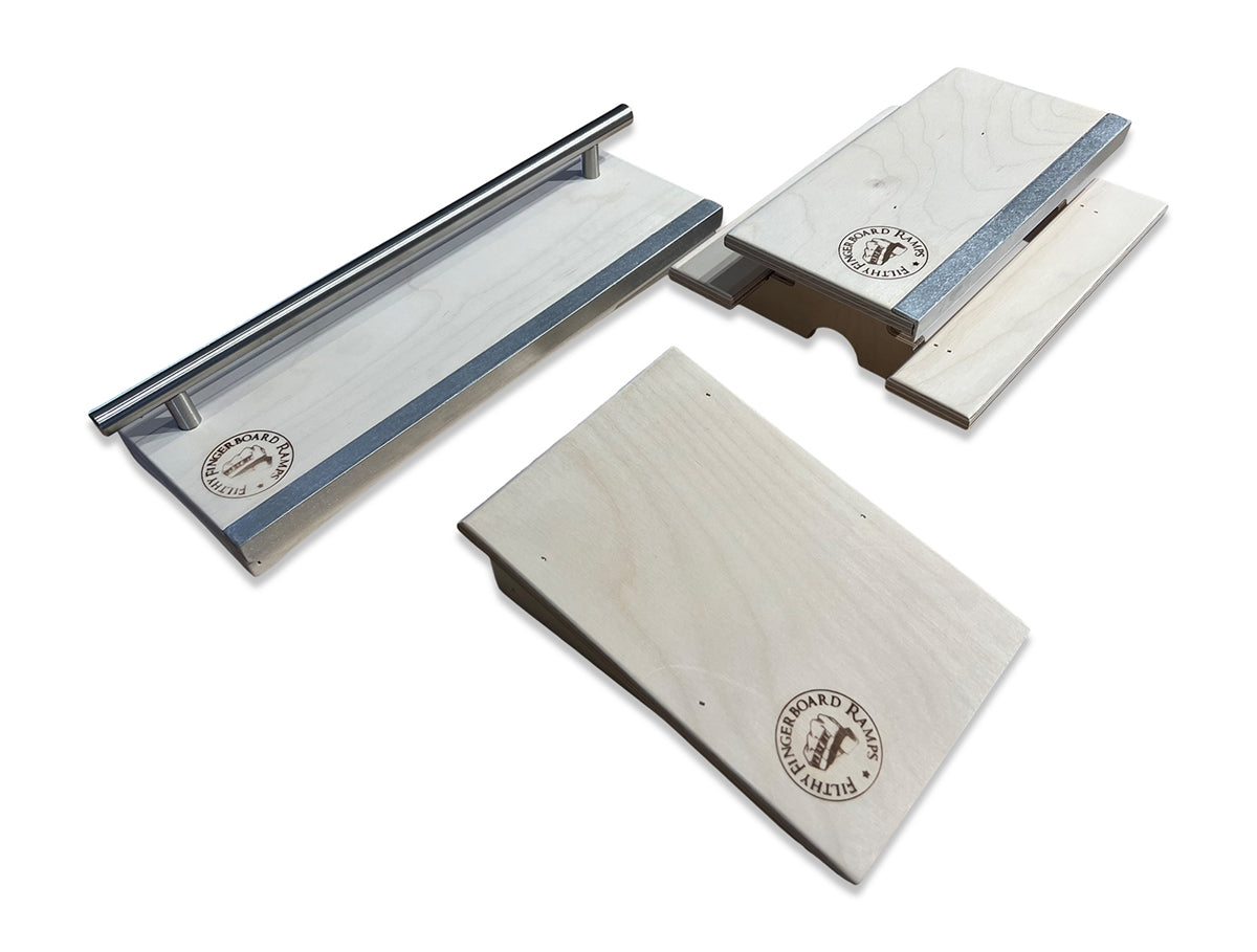 Filthy Fingerboard Ramps - Combo with Mini Table, Kicker and Manual Pad with Rail