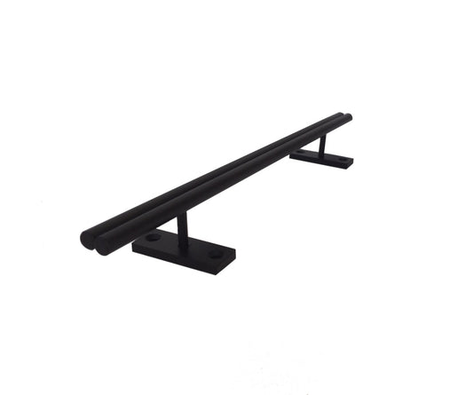 Filthy Fingerboard Ramps - Short Shotgun Double Barrel Steel Rail - Black