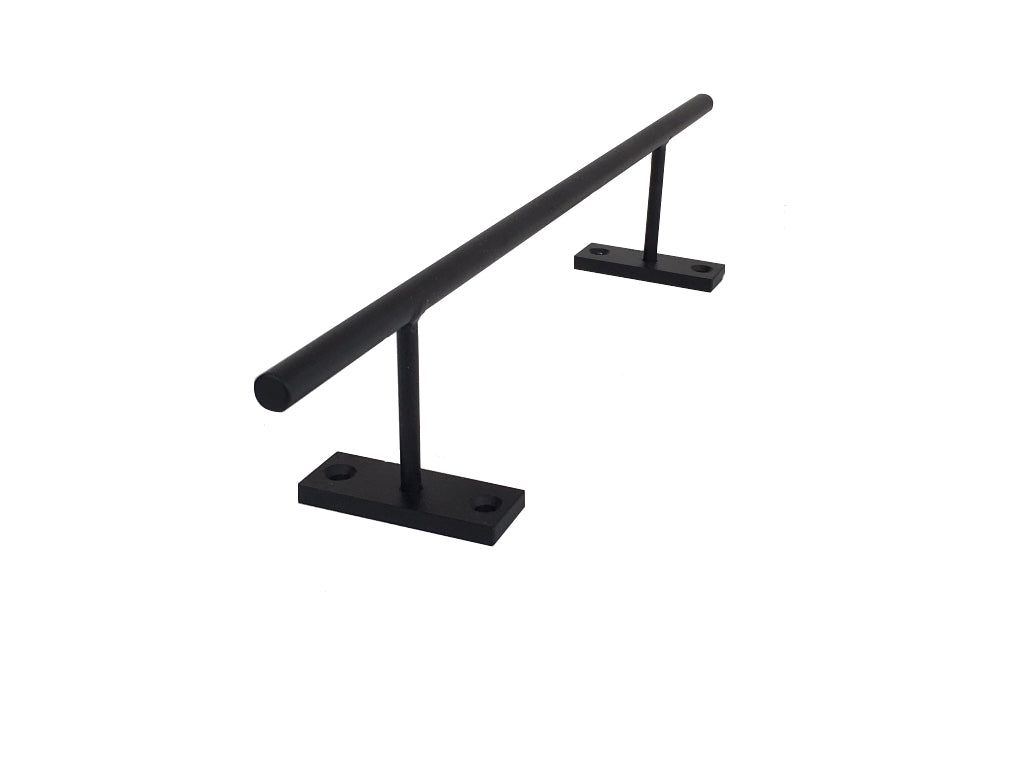 Filthy Fingerboard Ramps - Straight Steel Rail - Black