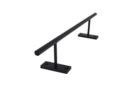 Filthy Fingerboard Ramps - Straight Steel Rail - Black